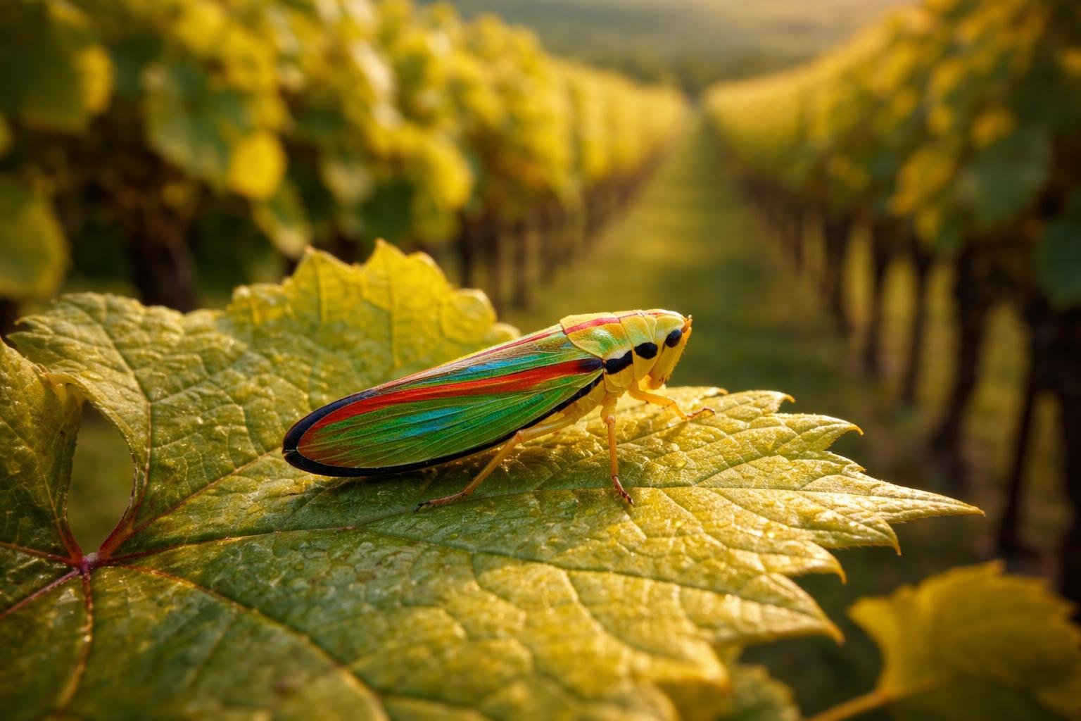 - Szőlőkabóca terjeszti a Flavescence dorée-t, ezért minden évben időben védekezés szükséges.