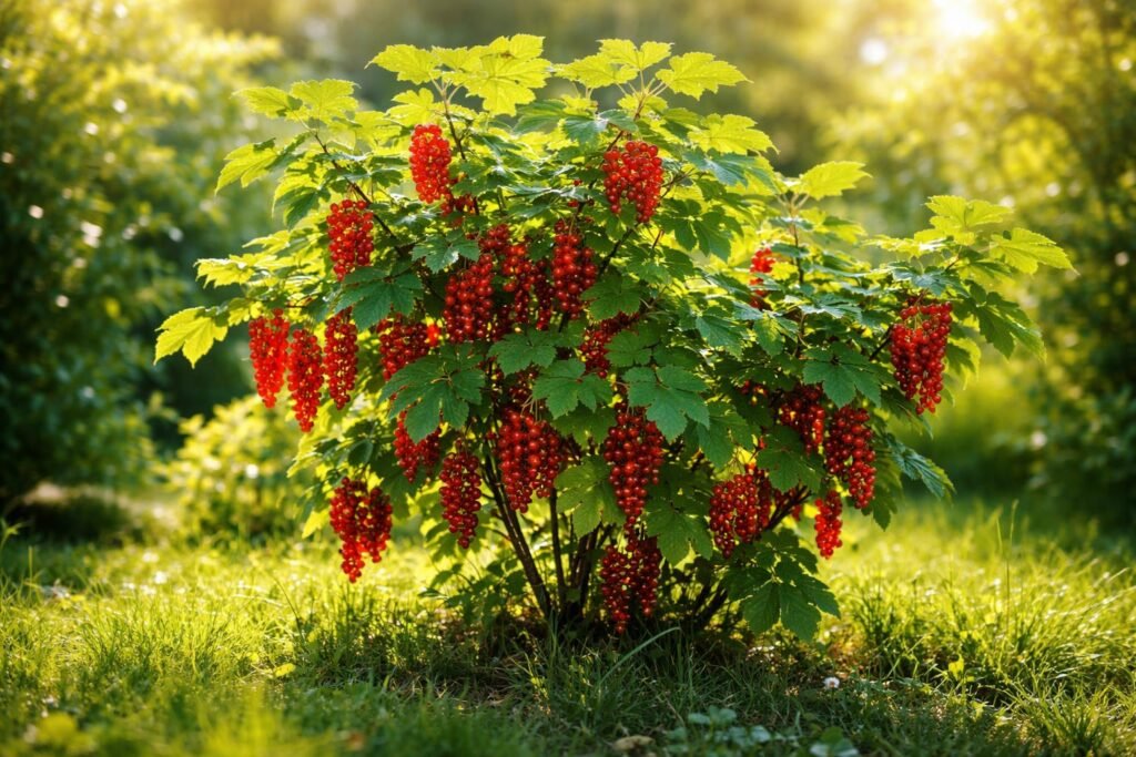 - Vérvörös ribiszke fényigénye: napfény és árnyék hozzájárul a növekedéséhez és sikeres terméséhez