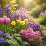 - Virágba boruló kert: áprilisi évelők visszatérnek évről évre, hosszú virágzás.