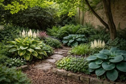 - Árnyékkedvelő növények tavasszal árnyékos kertrészt dús zöld színnel töltenek meg.