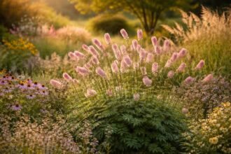 - Bozontos vérfű látványos nyári virágfejei hosszú dekoratív időszakot adnak a kertben.