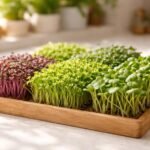 - Mikrozöldség gyorsan nő otthon, és azonnal feldobja az ételek frissességét.