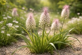 - Üstökös gyöngyike napfényigényes hagymás virág, gondozása egyszerű, évről évre visszatér.