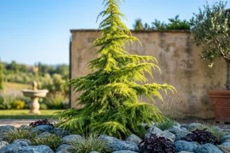 Himalájai cédrus Cedrus deodara látványos örökzöld, csüngő ágakkal és puha tűlevelű koronával.