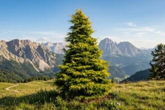 - Cedrus deodara 'Kelly Gold': arany lombú himalájai cédrus, szoliter kertkép fotó