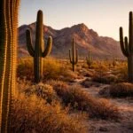 - A saguaro kaktusz akár száz évig élhet, lassú növekedéssel, ritkán virágzik.