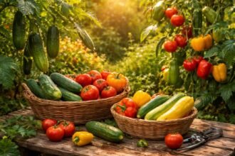 Pontos augusztusi betakarítás: uborka, cukkini és paprika gyorsan érnek, ezért naponta ellenőrizni.