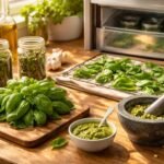 - Bazsalikom tartósítása: fagyasztás, szárítás vagy pesto – megőrzi ízét hosszú ideig.