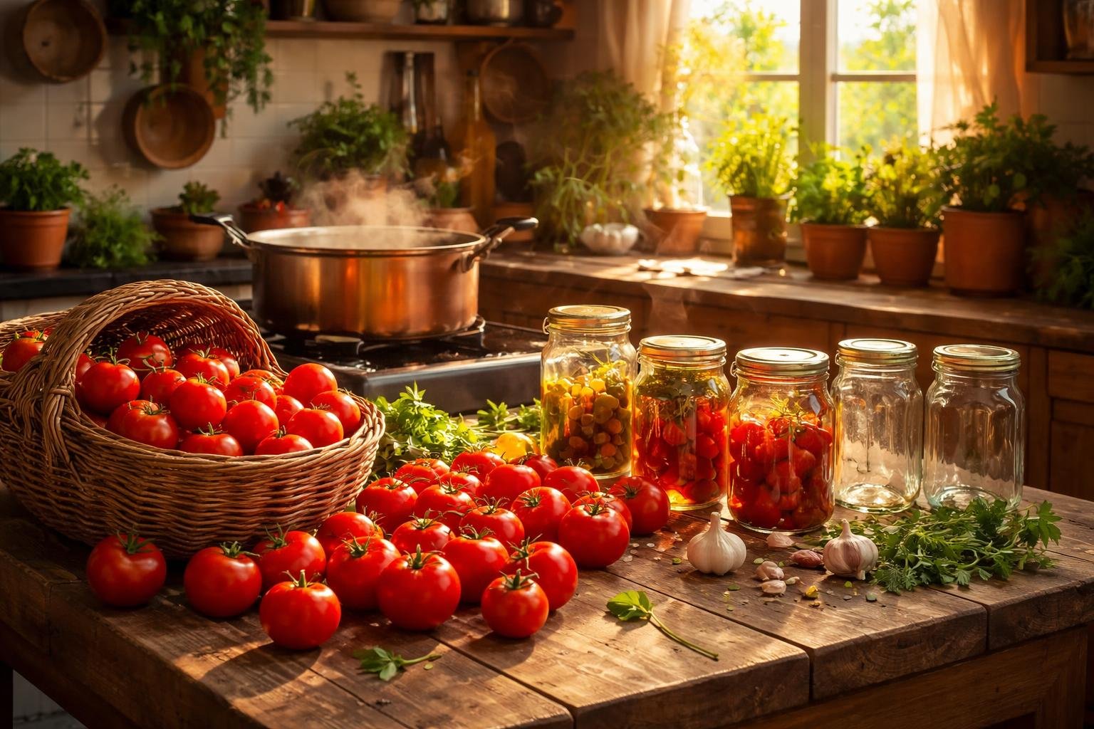 - Paradicsom: befőzéssel megőrizheted nyári ízét, télre is zamatos marad, tápláló.