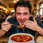 Csípős paprika kapszaicinnel, amely égő érzést, izzadást és könnyezést vált ki